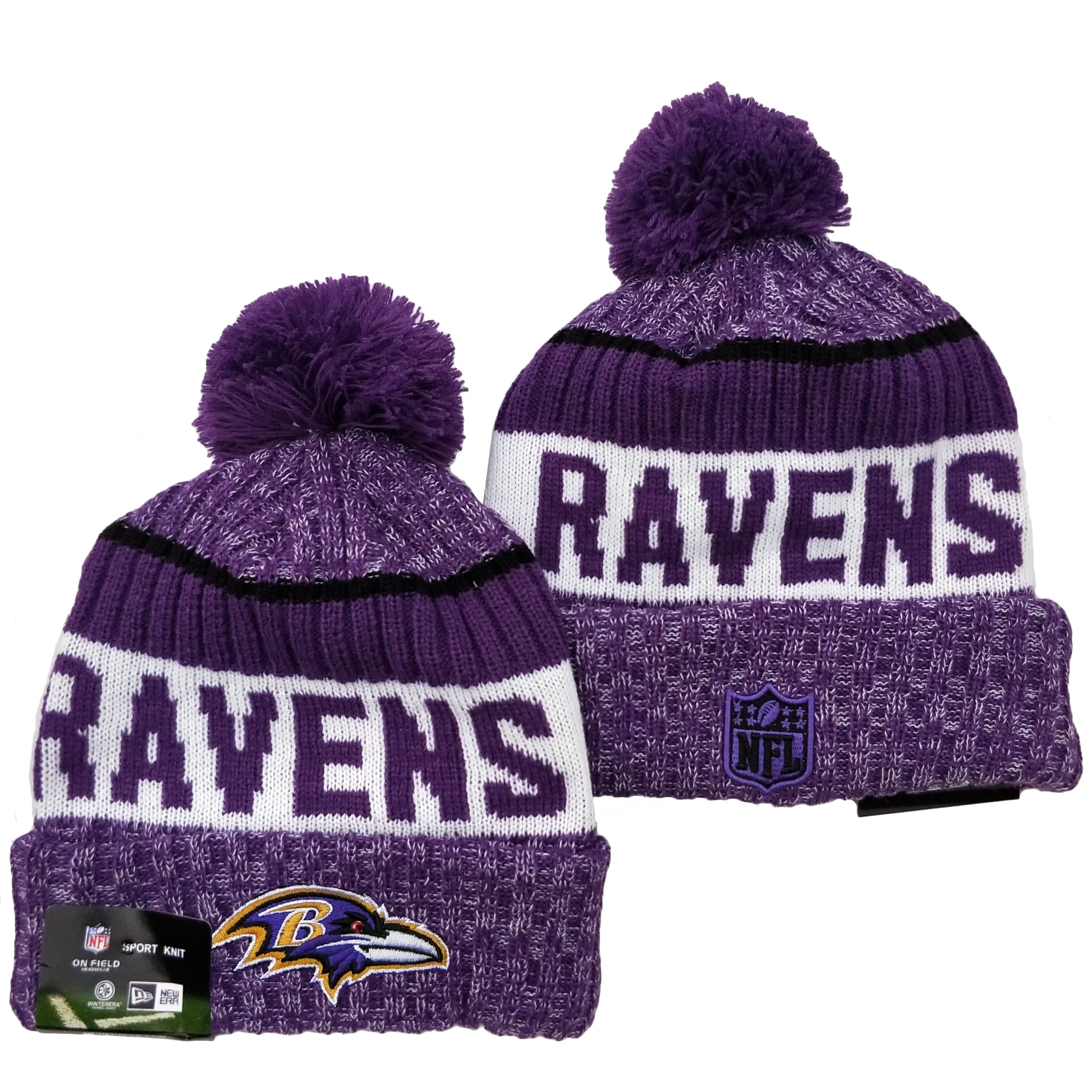 Baltimore Ravens Knit Hats 048